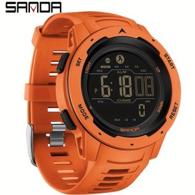 Resim Sanda Erkek Yüksek Kaliteli Spor Saati - Su Geçirmez 50m, Büyük Dijital Ekran Adım Sayacı ve Kalori Takipçisi ile, Çok Fonksiyonlu Açık Hava Fitness Saati, Turuncu Kauçuk Kayış, Aktif Yaşam Tarzları için İdeal Hediye, Fitness Takipçisi, Şık Saat Tasarımı, Dayanıklı Saat Bantı 