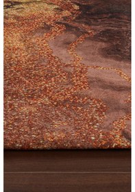 Resim Modern Desenlerde Kadife Dokulu Lastikli Kaymaz Sünger Tabanlı Halı Örtüsü Açık Kahverengi 