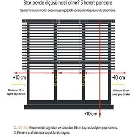 Resim Ithal Kalın Kumaş Krem Güneşlik Stor Perde Etek Dilimli Alüminyum Kasa Krem 10 x 100 