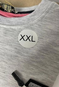 Resim XXL Beden Etiketi Yuvarlak Yapışkanlı 3x3 cm 150 Adet 