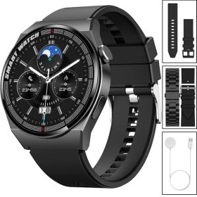 Resim Sonreir Yeni Spor Watch Gt3 Max Siyah Akıllı Saat 1.45 Inç 46MM Nfc/sesli Arama Huawei iPhone Uyumlu 8,9,10 