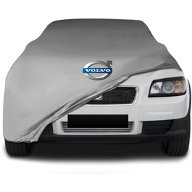 Resim ULTRASHOP Volvo C30 (2006 - 2013) Gri Kumaş Araba Branda Logolu Penye Oto Branda 