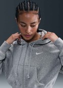 Resim W NSW PHNX FLC CROP FZ HD Gri Kadın Fermuarlı Sweatshirt Nike