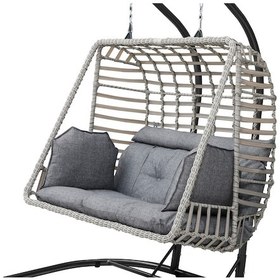 Resim Tu Tienda Çift Kişilik Rattan Salıncak Gri 