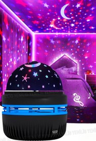 Resim HALL BREATHE Renkli Yıldızlı Gece Lambasıyla Geceleri Büyülü ve Huzurlu Bir Atmosfer 