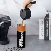 Resim 20oz Paslanmaz Çelik Çift Duvar Yalıtımlı Bardak Kapağı ve Çayır ile - "PİL GÜCÜ" Tasarımı, İçecekleri Sıcak veya Soğuk Tutun, Doğum Günü, Tatiller ve Kahve Aşıkları için Mükemmel Hediye, Seyahat Kahve Fincanı 