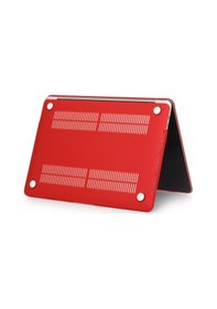 Resim Arabulalaca Apple Uyumlu MacBook Pro 13.3'' A 1502 - A 1425 Kılıf Mat Doku Hardcase Kapak Kırmızı 