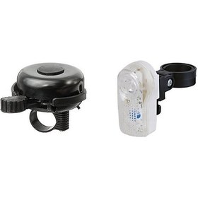 Resim BİSİKLET ZİL VE ÖN AYDINLATMA Siyah 