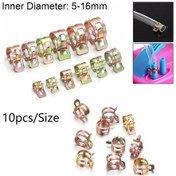 Resim Tongdashop 10lu 5-16mm Bahçe Hortumu Kelepçesi Metal Yaylı Klips 14mm Sku Dayanıklı 