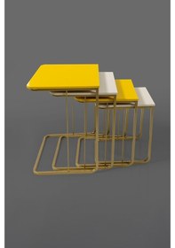 Resim Veys Yaldızlı Vegas Zigon Sehpa - Tekersiz (541591565) 