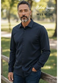 Resim Retroworld Erkek Gömlek Lacivert 