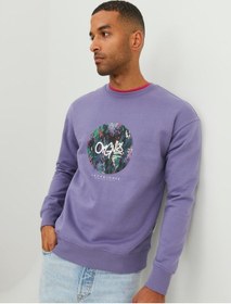 Resim Jack&jones Sıfır Yaka Mor Erkek Sweatshirt 12242366 001 