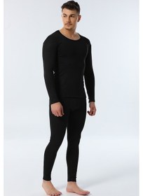 Resim Tutku Erkek Siyah Termal Takım İçlik Siyah 