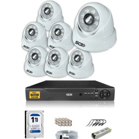 Resim Ids 7 Kameralı 5mp Sony Lensli 1080P Fullhd Güvenlik Kamerası Sistemi - Cepten Izle - 1tb Iç 