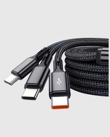 Resim 3 Ü 1 Arada Şarj Kablosu Type-c Apple Uyumlu iOS Android Hızlı Ve Güvenli Şarj 