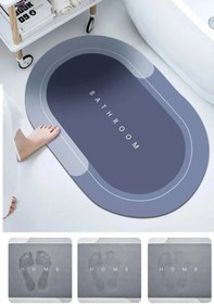 Resim Berrak Temizlik Pazarı Kauçuk Tabanlı Kaydırmaz, Hızlı Kuruyan, Banyo Lavabo Abdest Paspası 