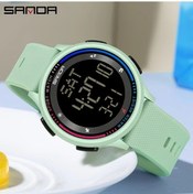 Resim Gaojunshop01 Yeşil Sanda Spor Saati: Led Ekran, Kronometre, Adımsayar, 5atm Suya Dayanıklı, Alarm. Diğer 