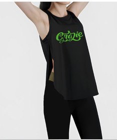 Resim Siyah Yırtmaçlı Grazie Spor Kadın Atlet Siyah 