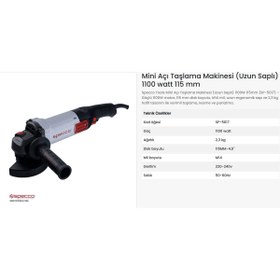 Resim Specco Avuç Taşlama 115mm 1100w Sp5017 