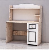 Resim Ada Kütüphaneli Bilgisayar Çalışma Masası - Beyaz Antrasit Diğer 