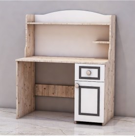 Resim Ada Kütüphaneli Bilgisayar Çalışma Masası - Beyaz Antrasit Diğer 