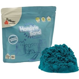 Resim Playever Hands'n Sand Doğal Kinetik Oyun Kumu 500gr - Mavi MAVİ 