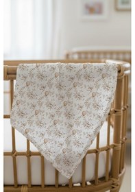 Resim Çok Amaçlı Müslin Örtü 100x120 + Kese Bej 