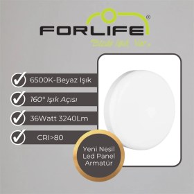 Resim Forlife 36Watt Yeni Nesil Sıva Üstü Led Panel Armatür (Beyaz Işık) 