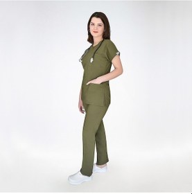 Resim Haki Likralı Doktor Forması Unisex 