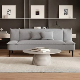 Resim Enza Home Passa Keten Dokulu 3'lü Yataklı Koltuk Gümüş 