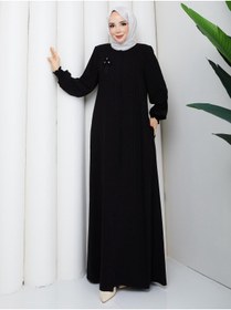 Resim moda asmila Özel Günler İçin Terletmez Ferace Broş Hediyeli 
