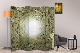 Resim Para Temalı Özel Tasarım Paravan Room Divider 180 x 200 cm 