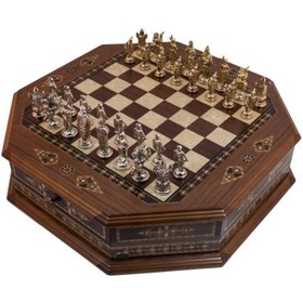 Resim Helena Wood Art Octagon Satranç Seti 