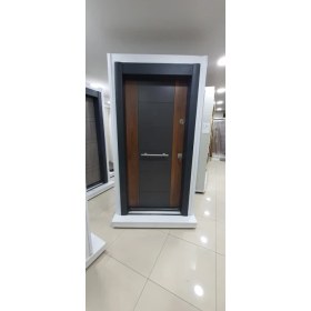 Resim Tezdoor Çelik Kapı, Tırnaklı Çelik Kapı, Daire Kapısı, Ahşap Desenli Çelik Kapı Sağ Açılım 