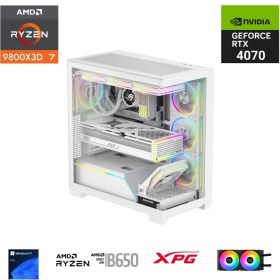 Resim Eternal Power Ryzen 7 9800X3D 32GB Ddr5 1tb M.2 Rtx 4070 B650 750W 240M 