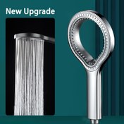 Resim Hose Olmadan Yüksek Basınçlı Duş Başlığı, Plastik Malzeme, Daire Tasarım, Duvara Monte, El Duşu, Siyah/Gümüş/Gri Duş Başlığı, Banyo Aksesuarları 