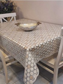 Resim Ithal Pvc Muşamba - Desenli Silinebilir Masa Örtüsü 07iz07 Kahverengi 