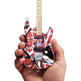 Resim Esplendor Store Evh Minature Evh Frankenstein Mini Replika Gitar Van Halen (EVH001), Kırmızı ve Beyaz, Kırmızı/beyaz 