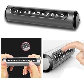 Resim Cbtx Alüminyum Alaşımlı Gizli Araba Dur Tabelası Telefon Numarası Plaka Geçici Park Kartı - Gri 