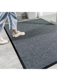 Resim Gri Renk Çamur Kazıyıcı Sıyırıcı Kapı Önü Paspası 90x150 