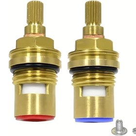 Resim Hightower 2 Adet 1/2 Pirinç Seramik Disk Musluk Kartuşu Sıcak Soğuk Su Mixer Yedek Parça 