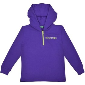 Resim Kız Çocuk Kapüşonlu Sweatshirt G21559 Mor 