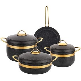 Resim Schafer Goldie 7 Parça Granit Tencere Seti Siyah 