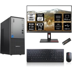 Resim Lenovo Thinkcentre Neo 50T Gen 5 Intel Core I7 13700 8gb 4tb SSD 21.5" Fhd Monitör Fdos Masaüstü Bilgisayar & Per4 USB Bellek 12UB000LTRMNT305 