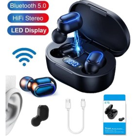 Resim Digi Monster Eardots E7S TWS Earbuds | Bluetooth 5. 0 | Çift Mikrofon – Extra Bass | Şarj Kutusu Powerbank 