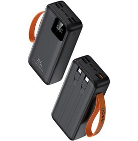 Resim 30000 Mah Powerbank Hızlı Şarj Led Göstergeli Taşınabilir Şarj Cihazı Çoklu Usb Çıkış Siyah 