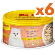 Resim Me-O Delite Tavuk Etli ve Soslu Tahılsız Kedi Konservesi 80 Gr x 6 Adet 