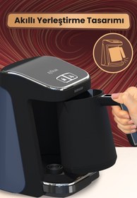 Resim Goldmaster Kıvam Ege Mavisi Akıllı Yerleştirmeli Türk Kahve Makinesi 