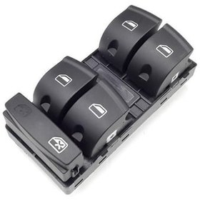 Resim Audi A3 Sportback 2009-2012 Sol Ön Dörtlü Cam Düğmesi 4F0959851F 