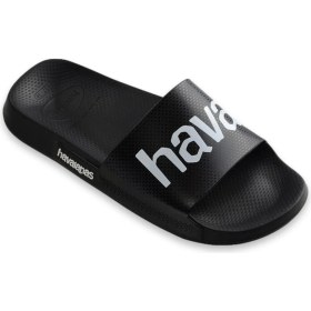 Resim Havaianas 4148124 Slide Classic Logomania Tek Bant Siyah-Beyaz Terlik 